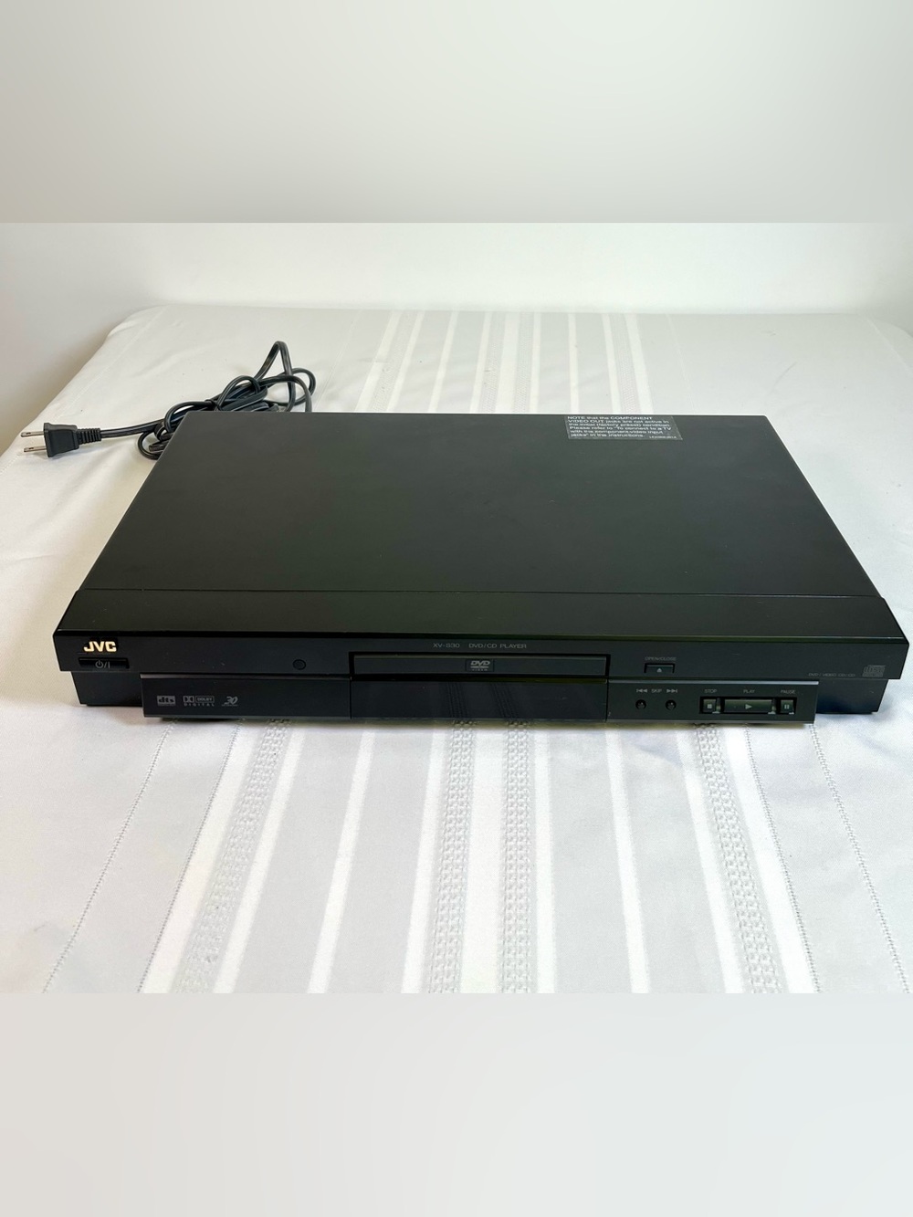 JVC XV-S30BK DVD CD Player Tested Working Component Output No Remote